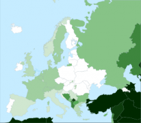 欧洲各国伊斯兰教人口比例