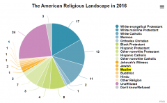 美国白人基督徒人口比例降至一半以下