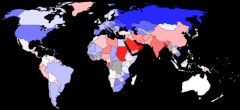 2014年全球主要国家男女比例