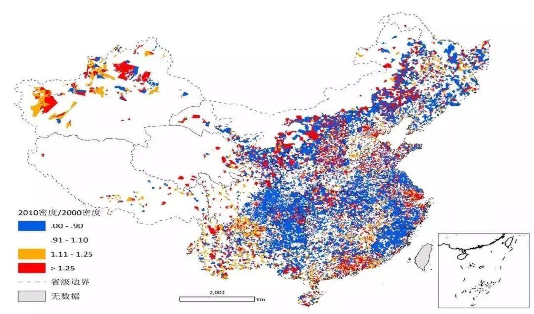 中国有180个城市人口在减少