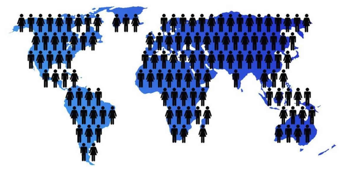 全球城镇人口平均比例约为56%，那中国、美国、印度、日本的呢？